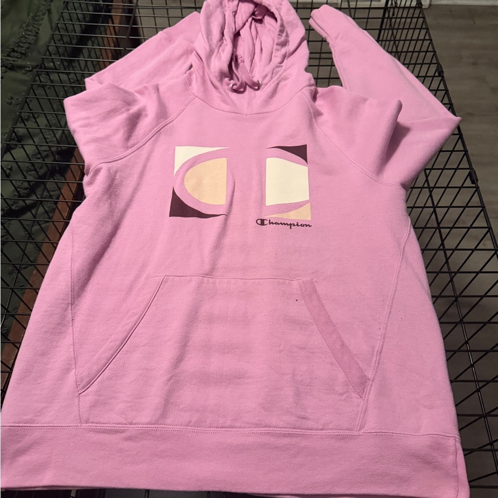 Champion Pink Hoodie Sweatshirt